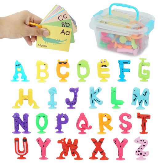 ABC Animal Suction Learners: Silicone Educational Toys for Toddlers